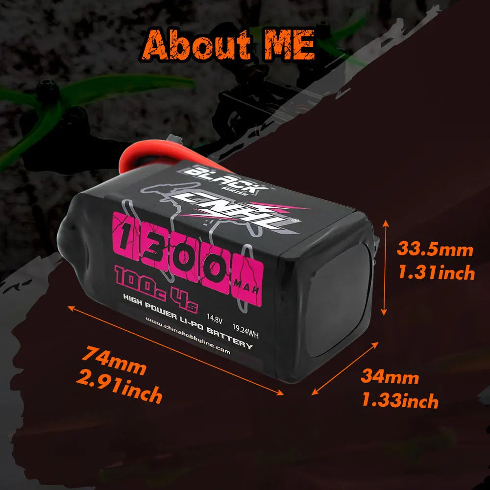CNHL RC 2S 4S 5S 6S Lipo Battery for FPV Drone, ME 33.Smm 1.31inch 34mm 1.33inch EZE daida