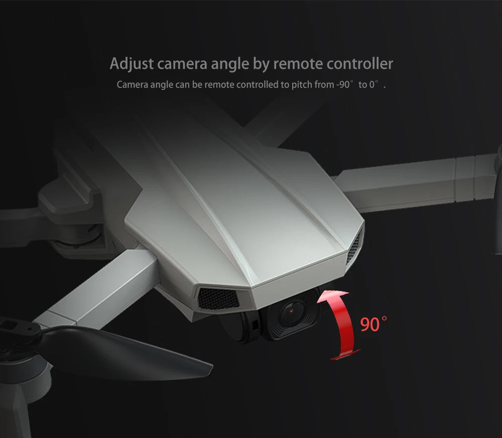 MJX B19 Drone, Adjust camera angle by remote controller Camera angle can be remote controlled to pitch from -90 to