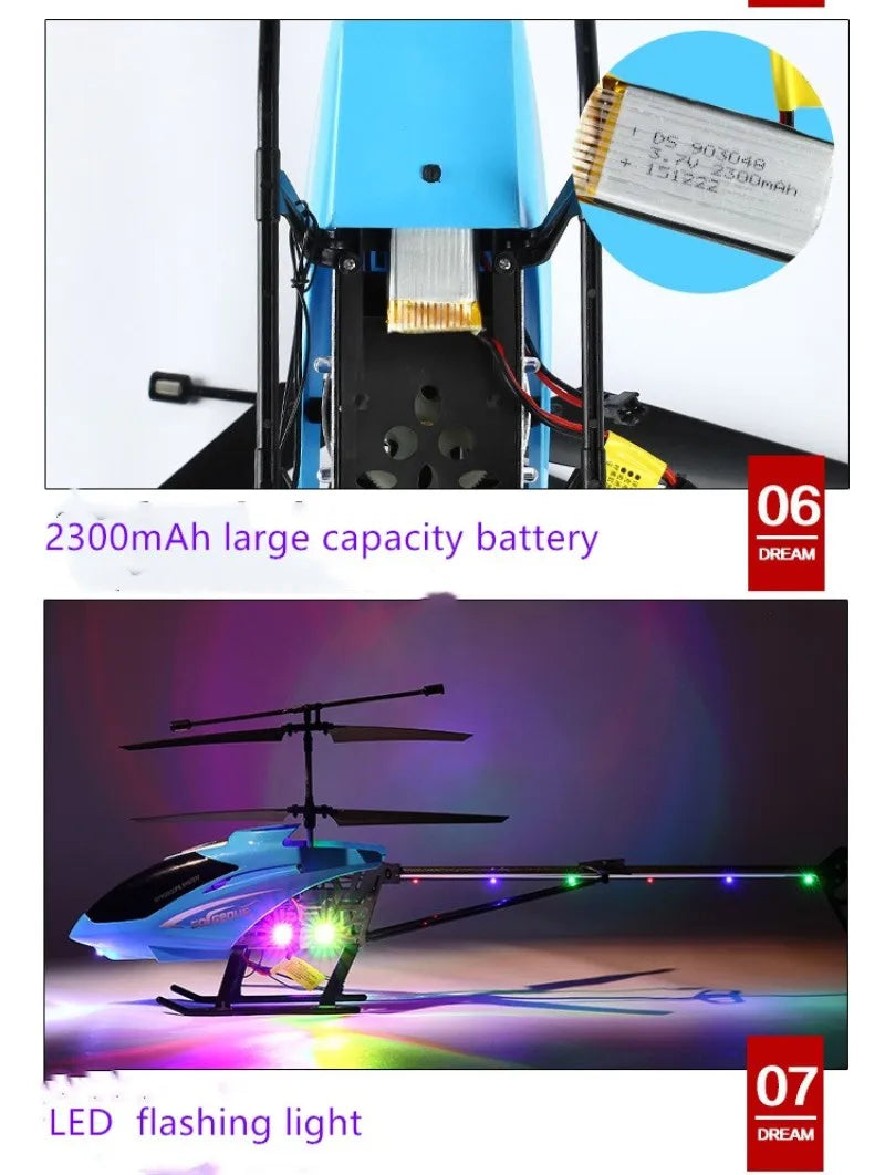 CH604 Rc Helicopter, 06 2300mAh large capacity battery DREAM 07 LED flashing light . DR