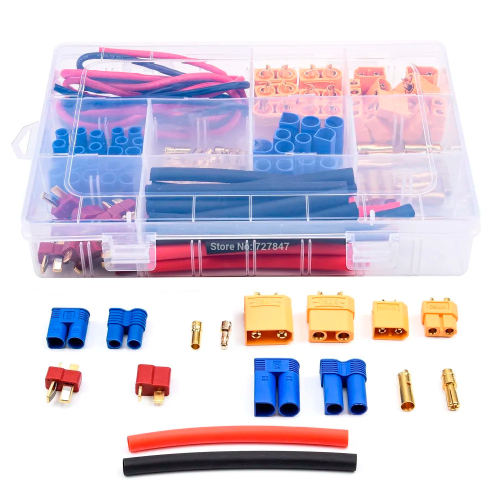 connectors for RC batteries and motor, eliminates the possibility of wrong polarity connections