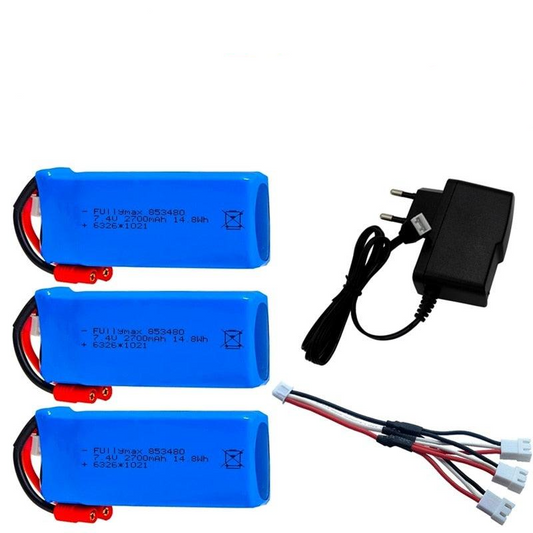 7.4V 2700mAh Rechargeable Lipo battery with 7.4V USB Charger for Syma X8C X8W X8G X8 RC Drones Quadcopter Spare Parts 2S 903480