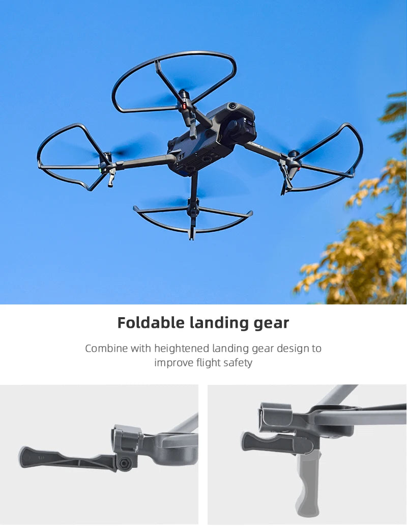 Propeller Protector for DJI Mavic 3 Classic, Foldable landing gear Combine with heightened landing gear design to improve flight