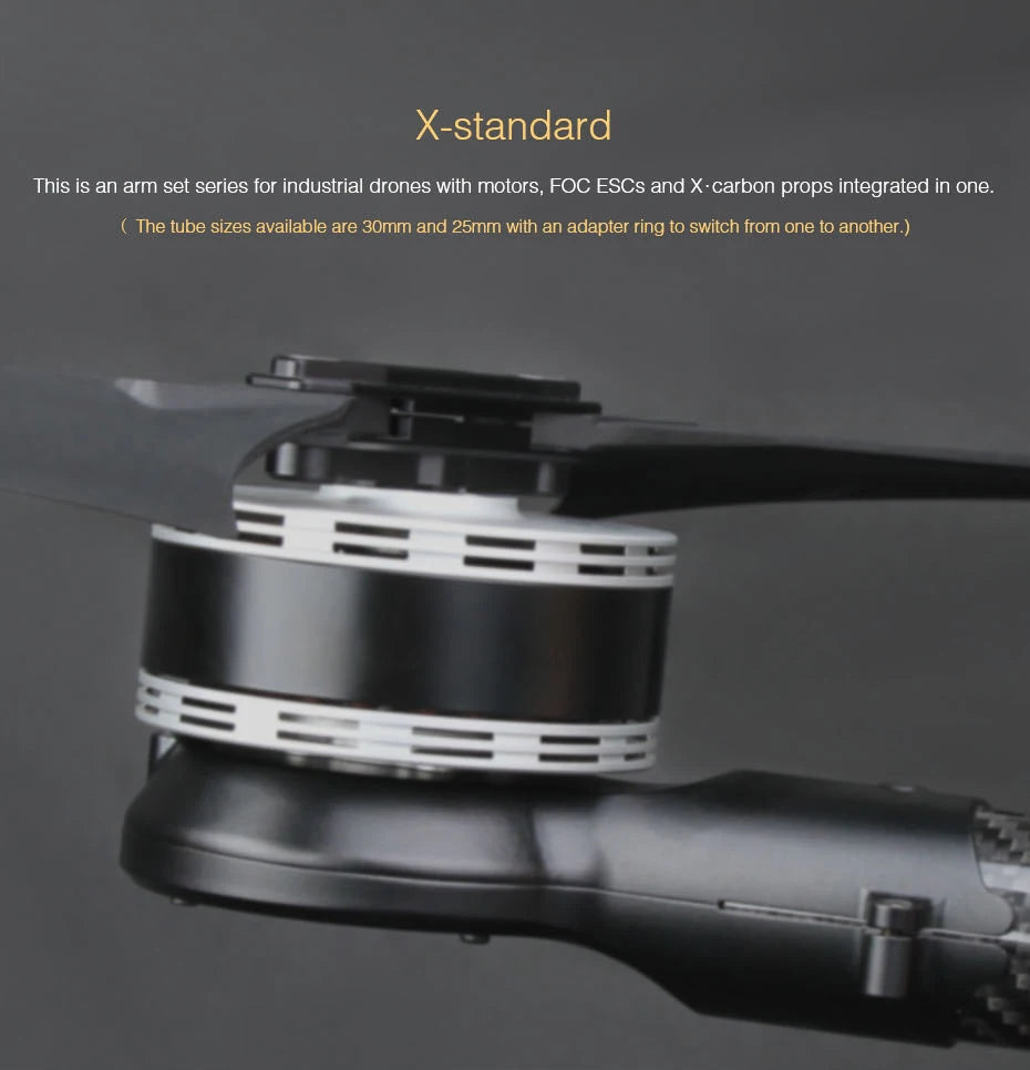 T-MOTOR 501-X Arm Set - Integrated Propulsion System MN501S Brushless Motor+ Alpha40A ESC 5 T-MOTOR, arm set series for industrial drones with motors; FOC ESCs and X