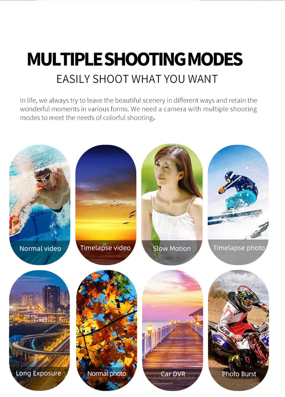 Hawkeye Firefly Q7 Action Camera - 1080P 30FPS WIFI SONY IMX332 0.66inch OLED 10m WiFi for FPV Drone Wargame Live CS Rail Recorder 19 Hawkeye Firefly Q7 Action Camera, camera with multiple shooting modes to meet the needs of colorful shootingo Normal video Timelapse video Slow