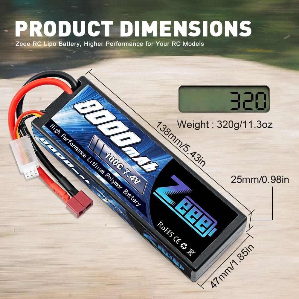 Zeee 2S Lipo Battery, Zeee RC Lipo Battery, Higher Performance for Your RC Models 328