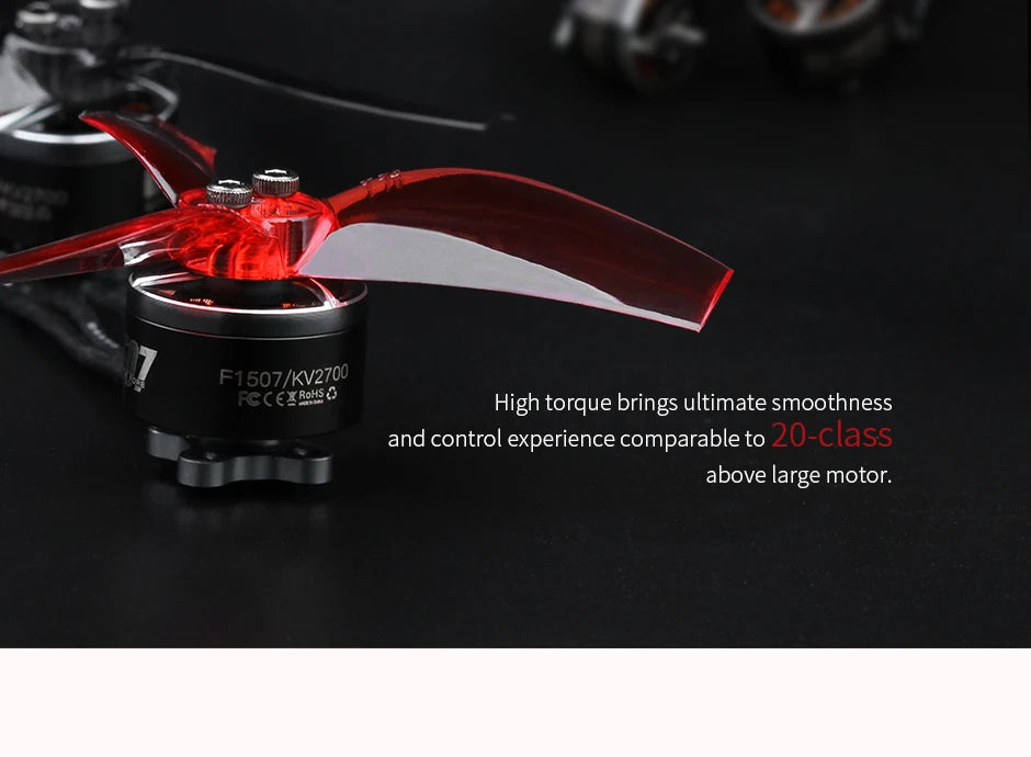 4x T-MOTOR F1507 No Shaft KV2700/KV3800 Brushless Motor For Cinewhoop , 3" prop FPV Drone FPV Freestyle Racing Drone 8 4x T-MOTOR, F1507/KV2700 FCC€>Roso High torque brings