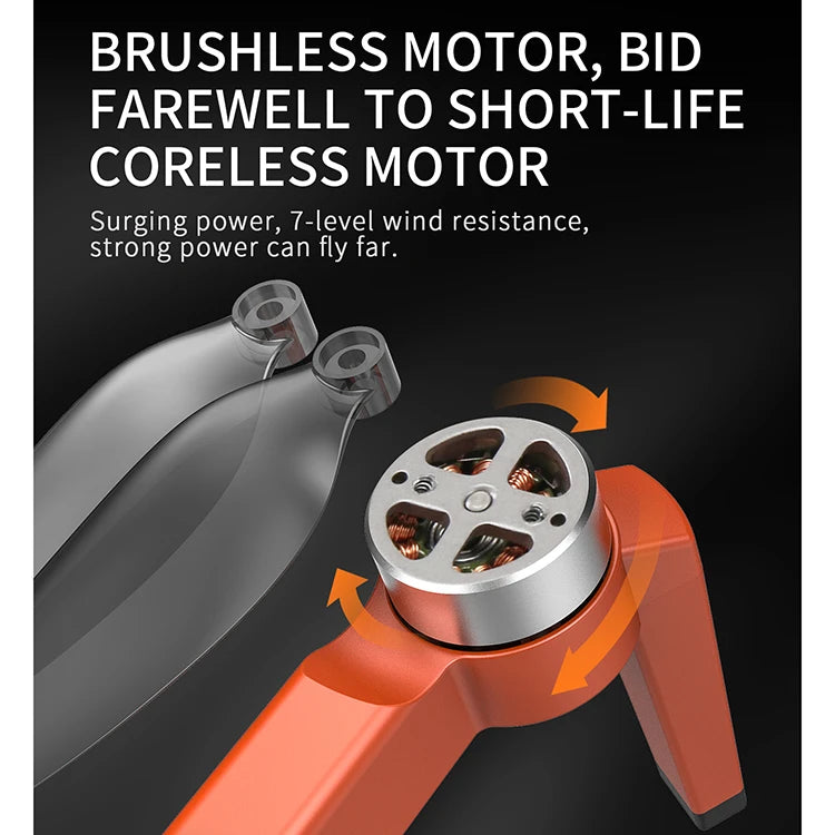 G108 Pro MAx Drone, BRUSHLESS MOTOR, BID FAREWELL TO SHORT-