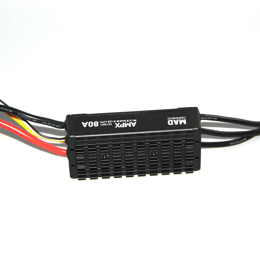 MAD AMPX 80A (5-14S) ESC - मल्टीरोटर ड्रोन एयरक्राफ्ट हेक्सकॉप्टर क्वाडकॉप्टर ऑक्टोकॉप्टर के लिए रेगुलेटर ब्रशलेस मोटर कंट्रोलर