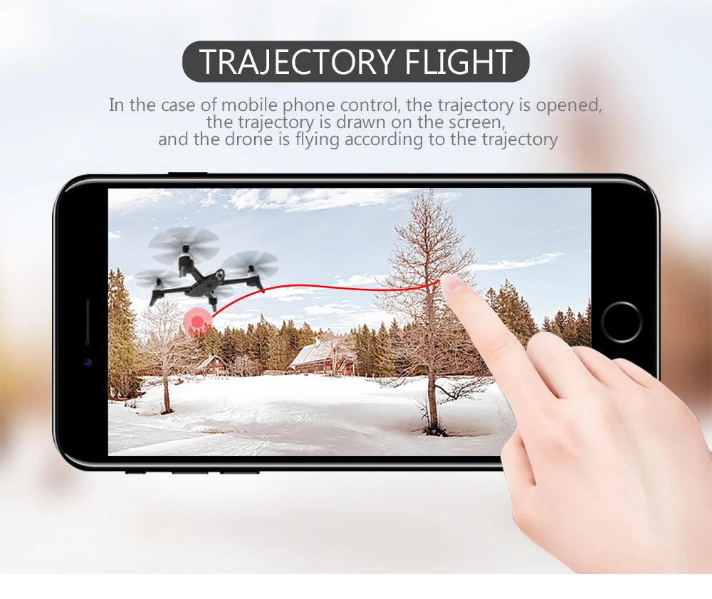 SG106 Drone with Camera 4K WiFi FPV Optical Flow 22mins Flight Dual Camera 17 SG106 Drone, sfreerajectory: the drone is flying according to
