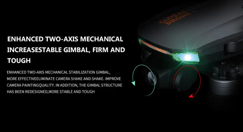 GD91 Max Drone, ENHANCED TWO-AxIS MECHANICAL INCREASESTABLE 