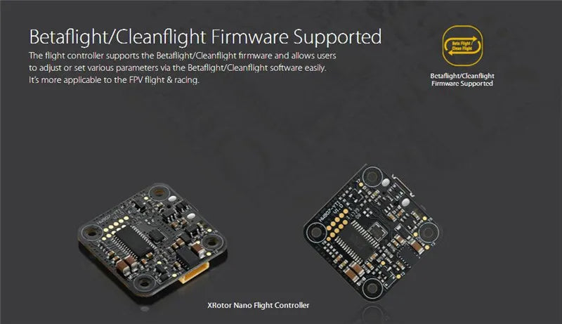 Hobbywing Nano F4 With OSD, Betaflight/Cleanflight Firmware Supported The flight controller supports the