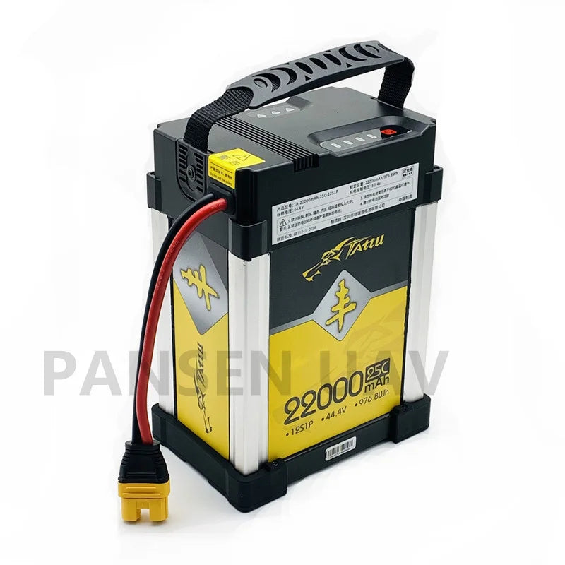TATTU 44.4V 22000mAh 25C 12S Lithium Polymer Rechargeable Battery lipo battery for DIY RC Drone UAV model Agriculture Drone Battery 13 Battery Recommendation Age : 14+y Quantity : 1 p