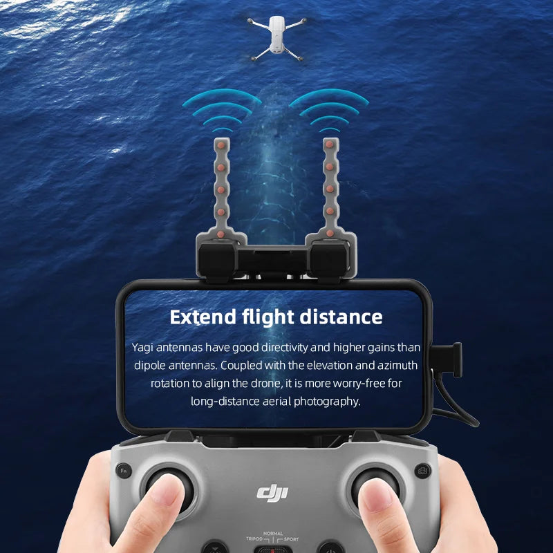 Yagi Antenna Signal Booster Strengthen for DJI Mavic 3/Air 2/2S Mini 2 Drone Remote Controller Signal Range Extender Accessory 13 Yagi Antenna, Yagi antennas have directivity and higher gains than dipole antennas .