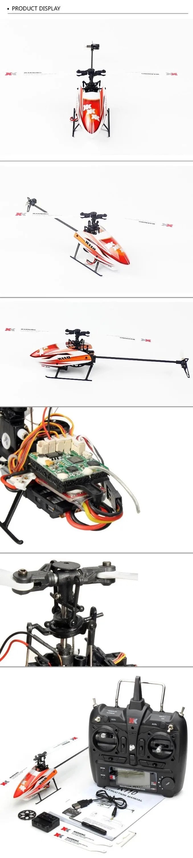 WLtoys XK K110 RC Helicopter, set 3D and 6G (compatible with electronic 3-axis gyroscope