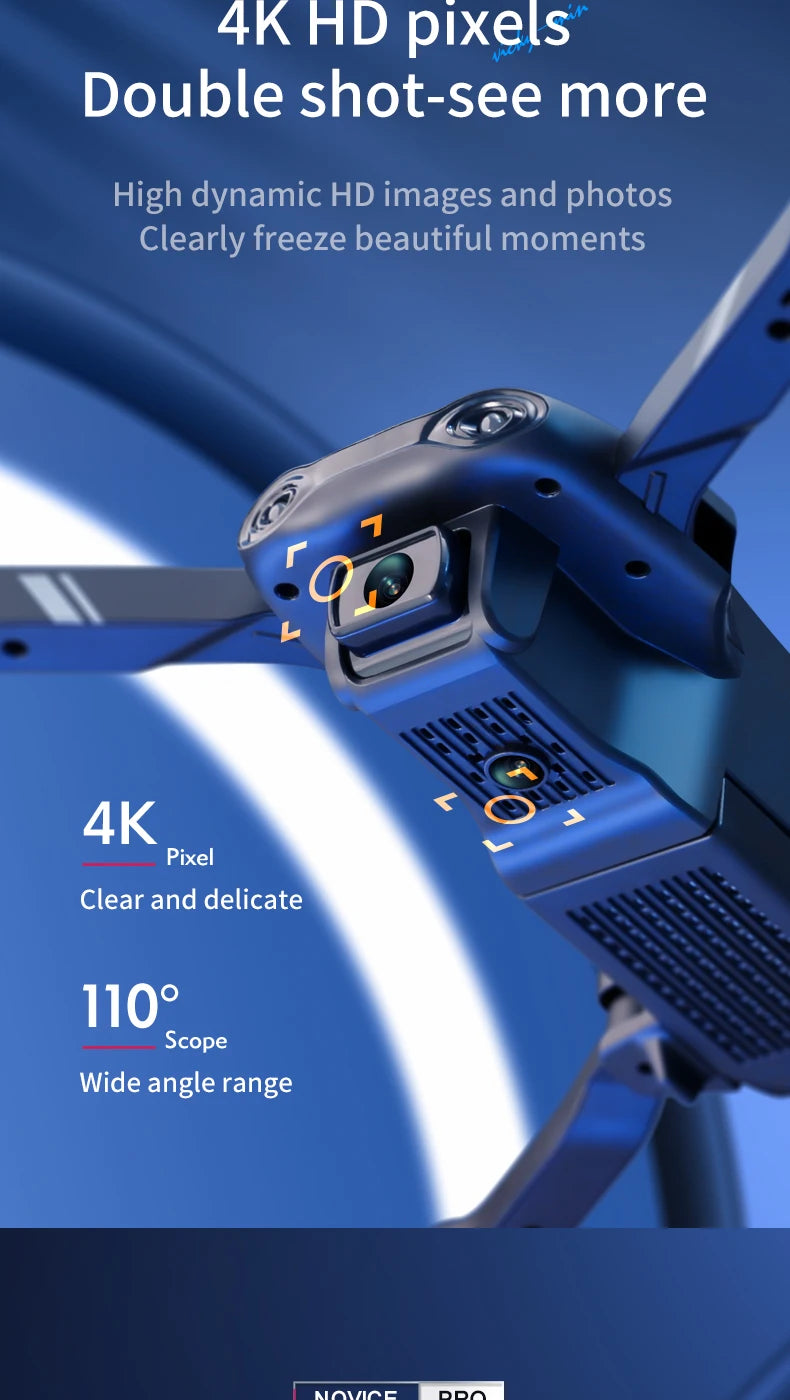 4DRC V13 Mini Drone, 4k hd pixels double shot-see more high dynamic 