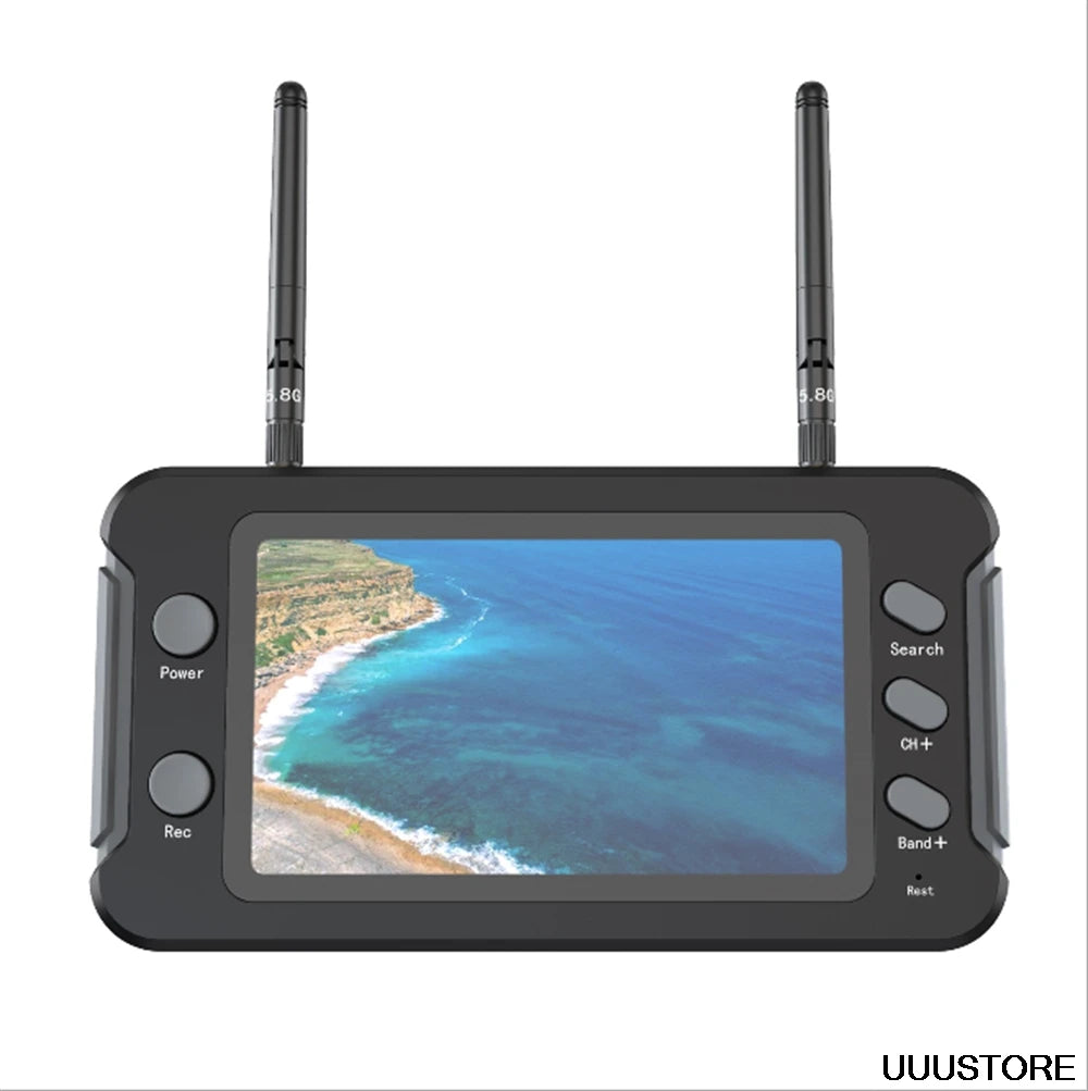 4.3 Inch FPV Monitor, 4.3 Inch IPS 800x480 5.8GHz 40CH Diversity Receiver FP