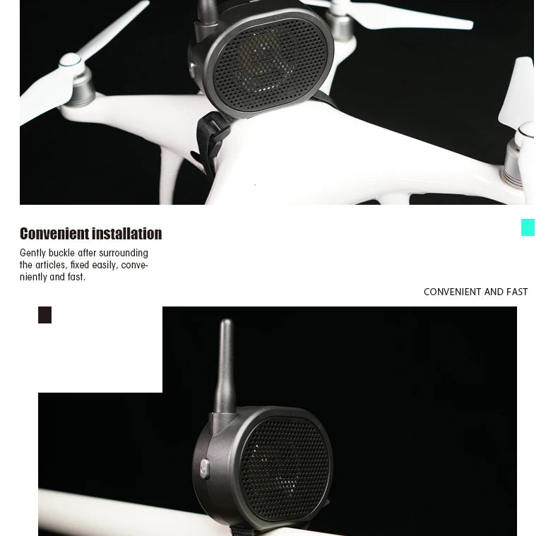 Drone Speaker Megaphone, conve- niently and fast: CONVENIENT AND FAST: CON