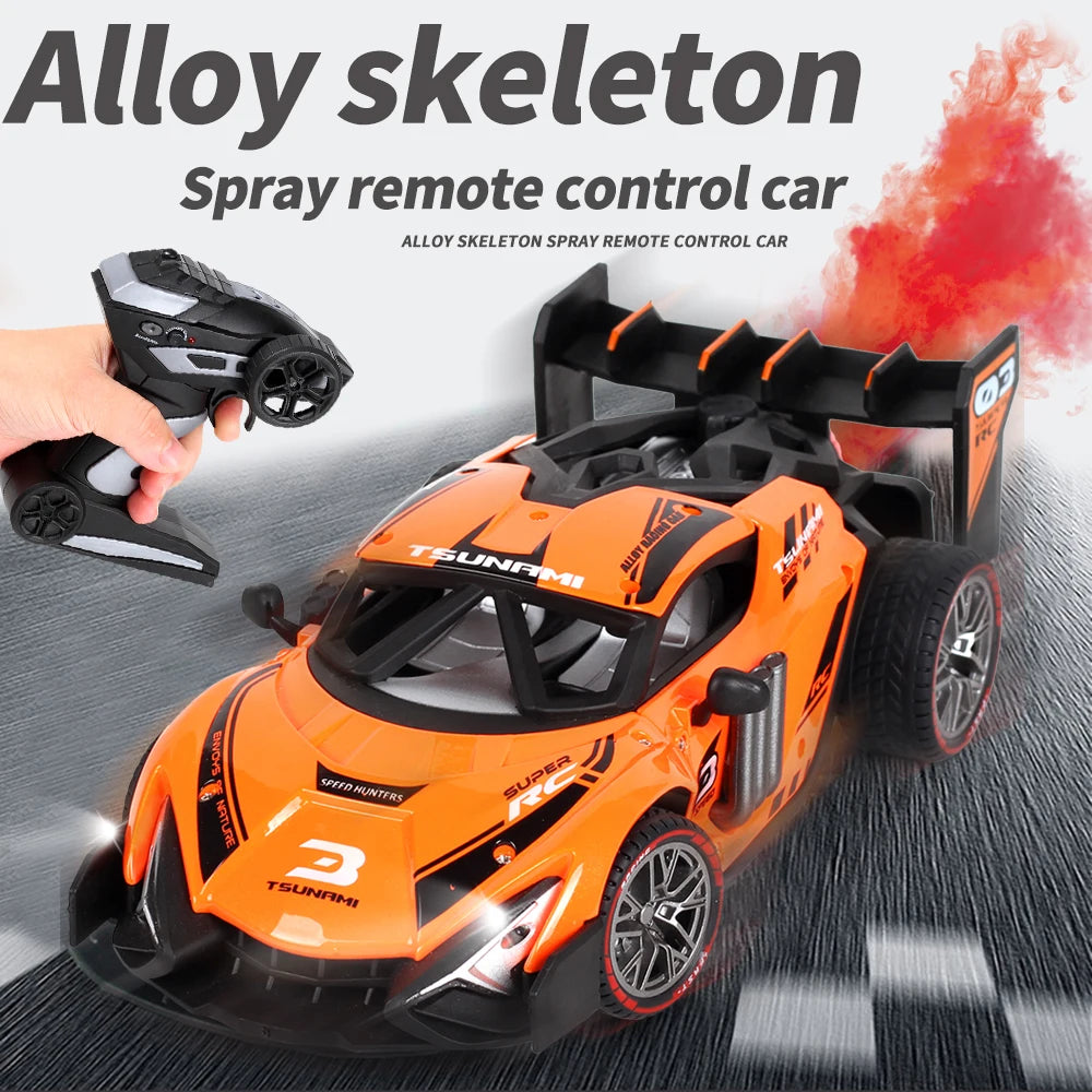 RC Car, Alloy skeleton spray remote control car alloy setomunitrs