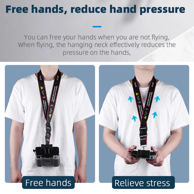Remote Control Hook Holder Strap, hanging neck effectively reduces the pressure on the hands, 4 8 2 Free hands Relieve