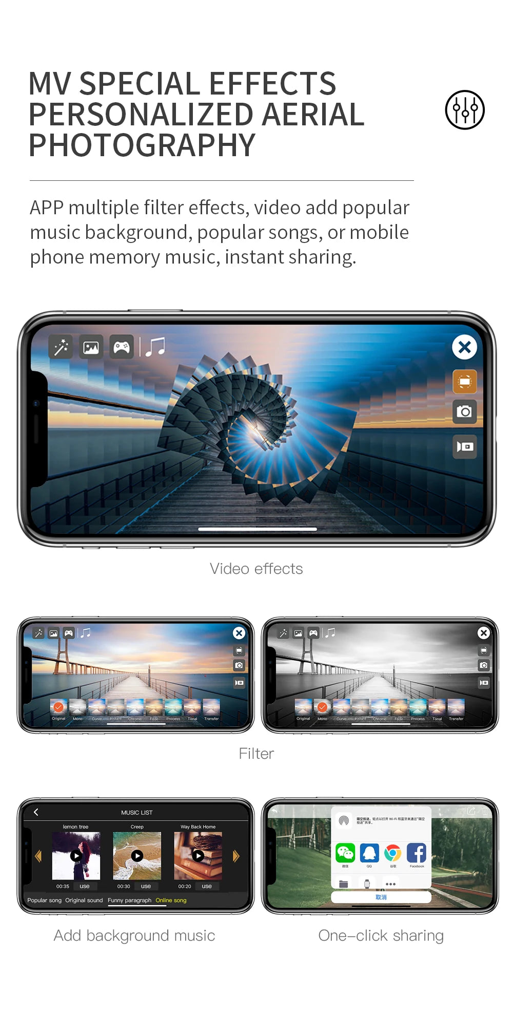 ZLRC SG700 MAX Drone - 4K 5G WIFI FPV Dual Camera Optical Flow Brushless Motor 28 Mins 15 ZLRC SG700 MAX Drone, mv special effects is a personalized aerial photography app .