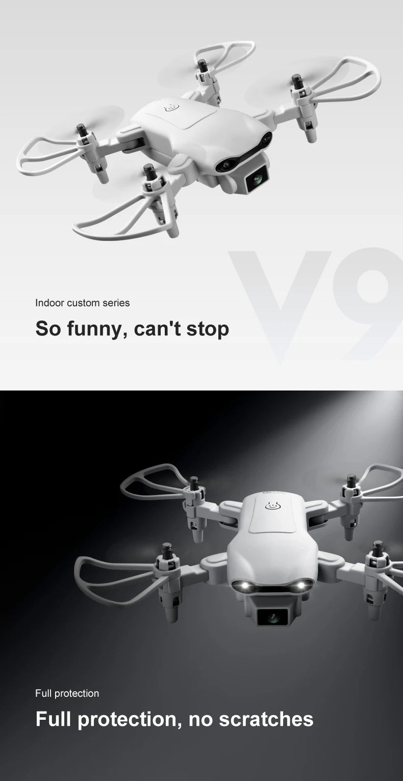 V9 RC Mini Drone, indoor custom series v76 so funny, can't stop full