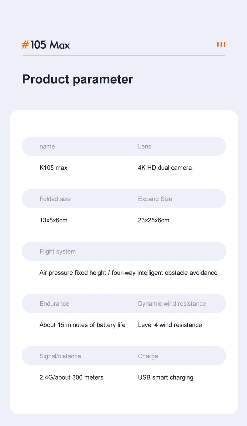 JINHENG K105 Max Drone - 4K HD Dual Camera With Obstacle Avoidance WiFi Fpv Foldable Quadcopter Toys For Children Hobbie 41 JINHENG K105 Max Drone, k105 max 4k hd dual camera folded size expand