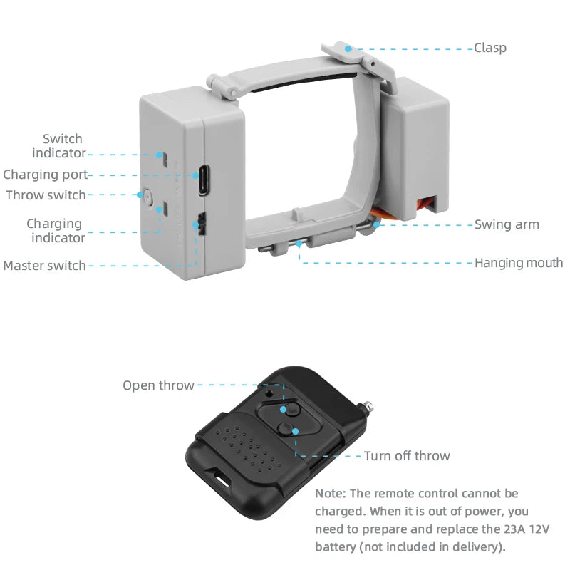 Drone Airdrop for DJI Mavic Mini 2/Mini 1/SE/MINI 3 PRO Air Drop System Thrower Fishing Bait Wedding Ring Gift Throw Deliver 13 DJI Mavic Mini 2/Mini