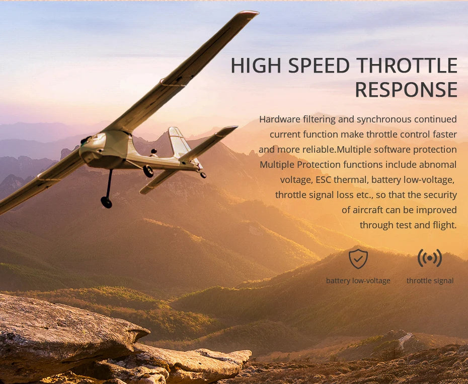 T-MOTOR AT series ESC, HIGH SPEED THROTTLE RESPONSE Hardware filtering and synchronous continued