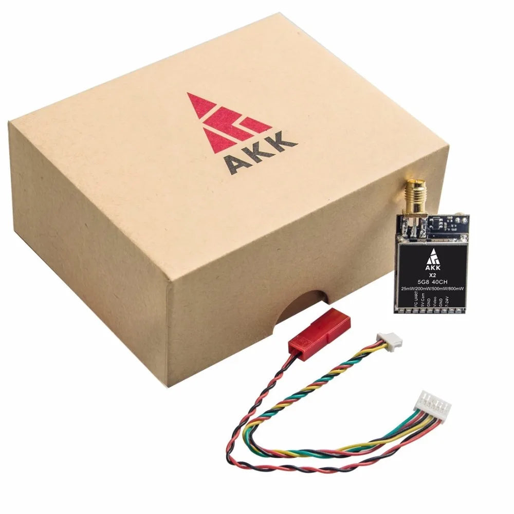 AKK X2P/X2 5.8Ghz 40CH VTX - 0.01mW/25mW/200mW/500mW/800mW Switchable FPV Video Transmitter Compatible Betaflight OSD FC 33 AKK X2P/X2 5.8Ghz 40CH VTX, AKK 568 4Och 23m" co0n #scotneo