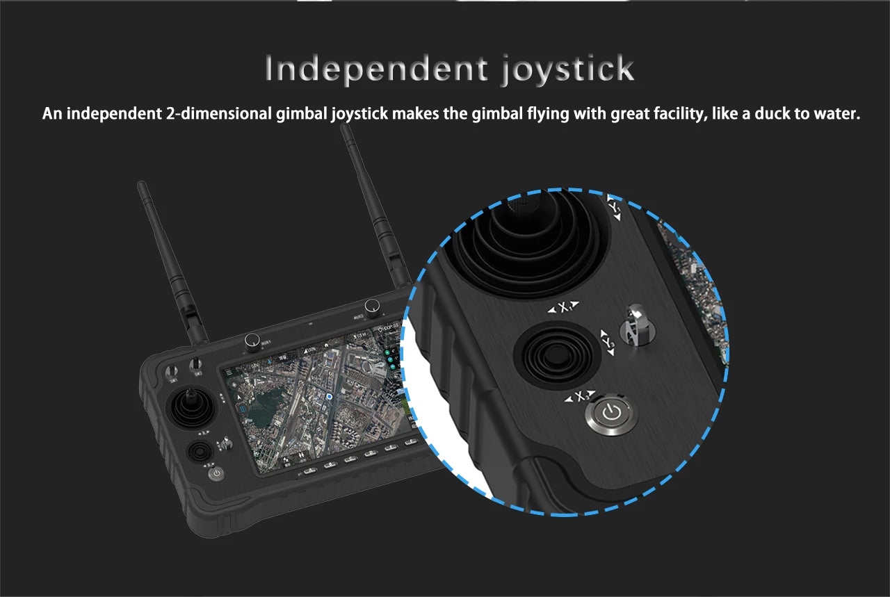 CUAV Black H16 PRO 30km HD Video Transmission System, gimbal joystick is an independent 2-dimensional joystick . it makes the 
