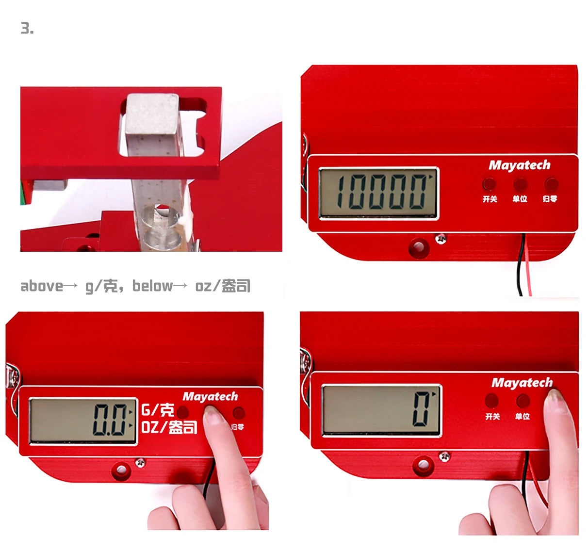 Mayatech MT10PRO 10KG Motor Thrust Tester, Measure propeller power and tension with Mayatech's MT10PRO motor thrust tester for RC model racing drones.