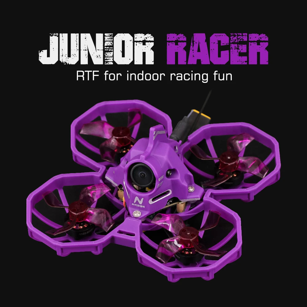 Tcmmrc Junior Racer 75 Purple Fpv Drone Kit, Jvnor rAcer RTF for indoor racing fun Atisio