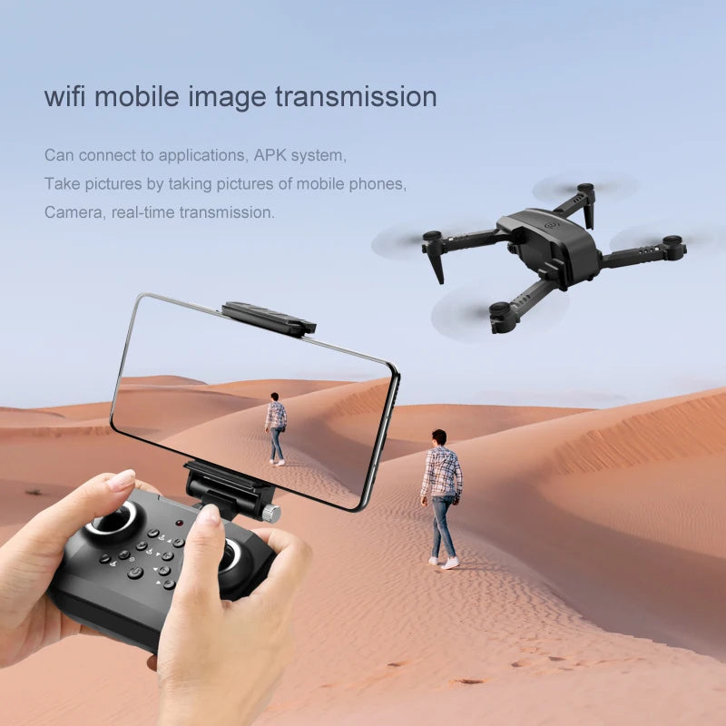JINHENG XT6 Mini Drone - 4K 1080P HD Camera WiFi Fpv Air Pressure Altitude Hold Foldable Quadcopter RC Dron Kid Toy Boys GIfts 29 JINHENG XT6 Mini Drone, wifi mobile image transmission can connect to applications; apk system