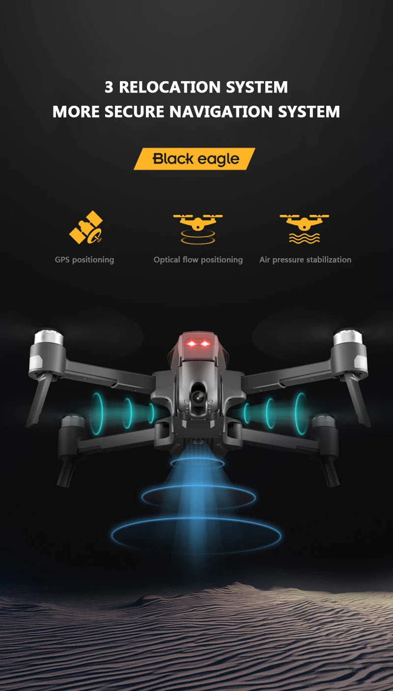 M1 pro drone, BLACK eagle GPS positioning Optical flow positioning Air pressure stabilization .