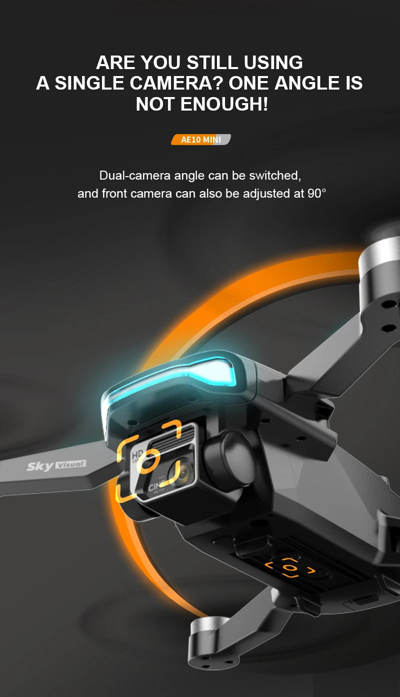 AE10 Drone, ae1o mini dual-camera angle can be switched