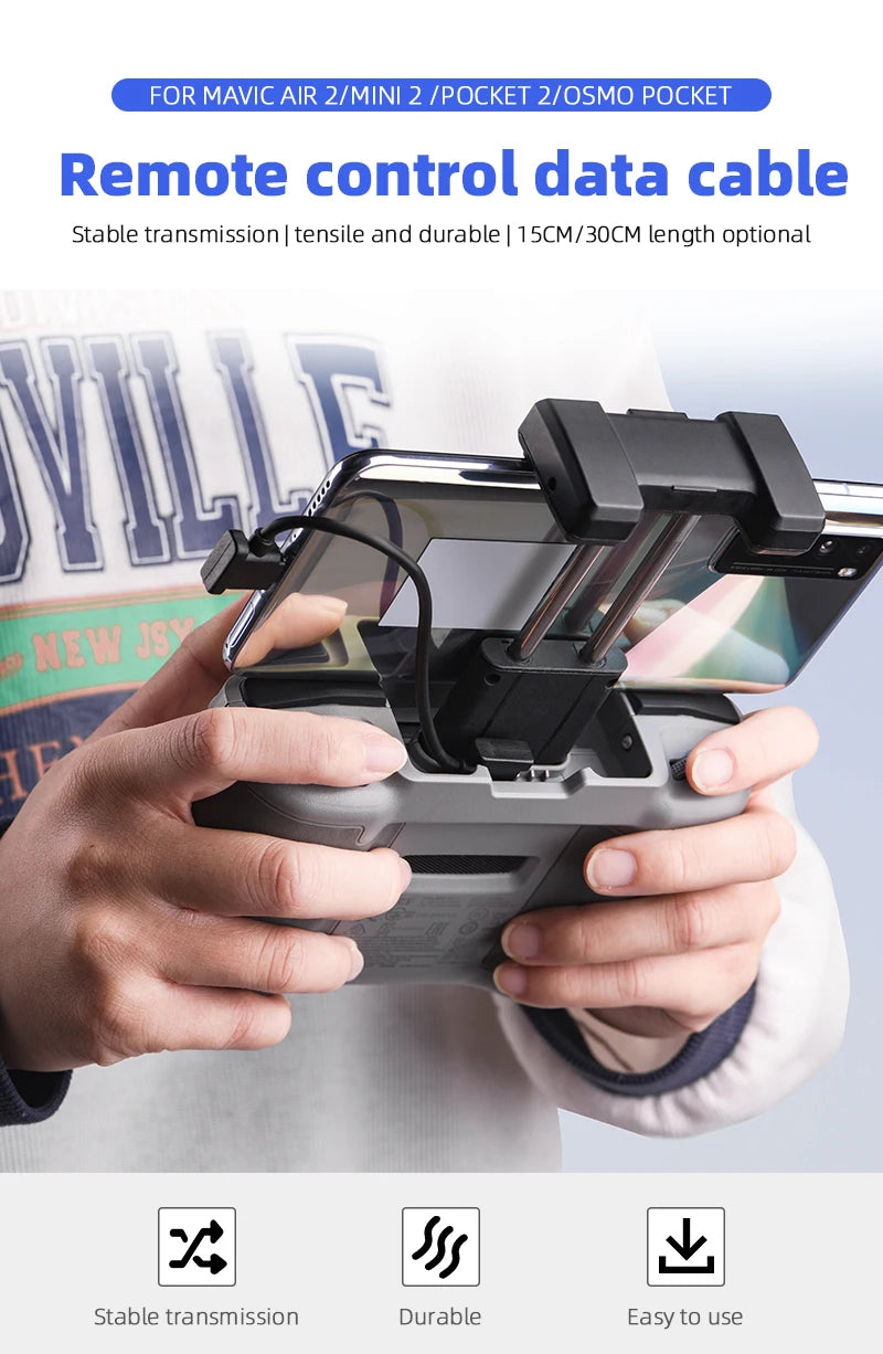 Data Cable for DJI Mavic 3/Air 2/2S/Mini 2/MINI 3 PRO Drone Control IOS Type-C Micro-USB Adapter Wire 17 MAVIC AIR 2/MINI 2 /POCKET 2/OSMO