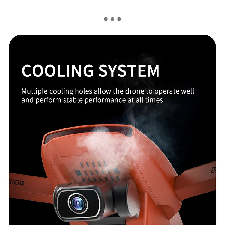 G108 Pro MAx Drone, COOLING SYSTEM Multiple cooling holes allow the drone to operate well and perform stable performance