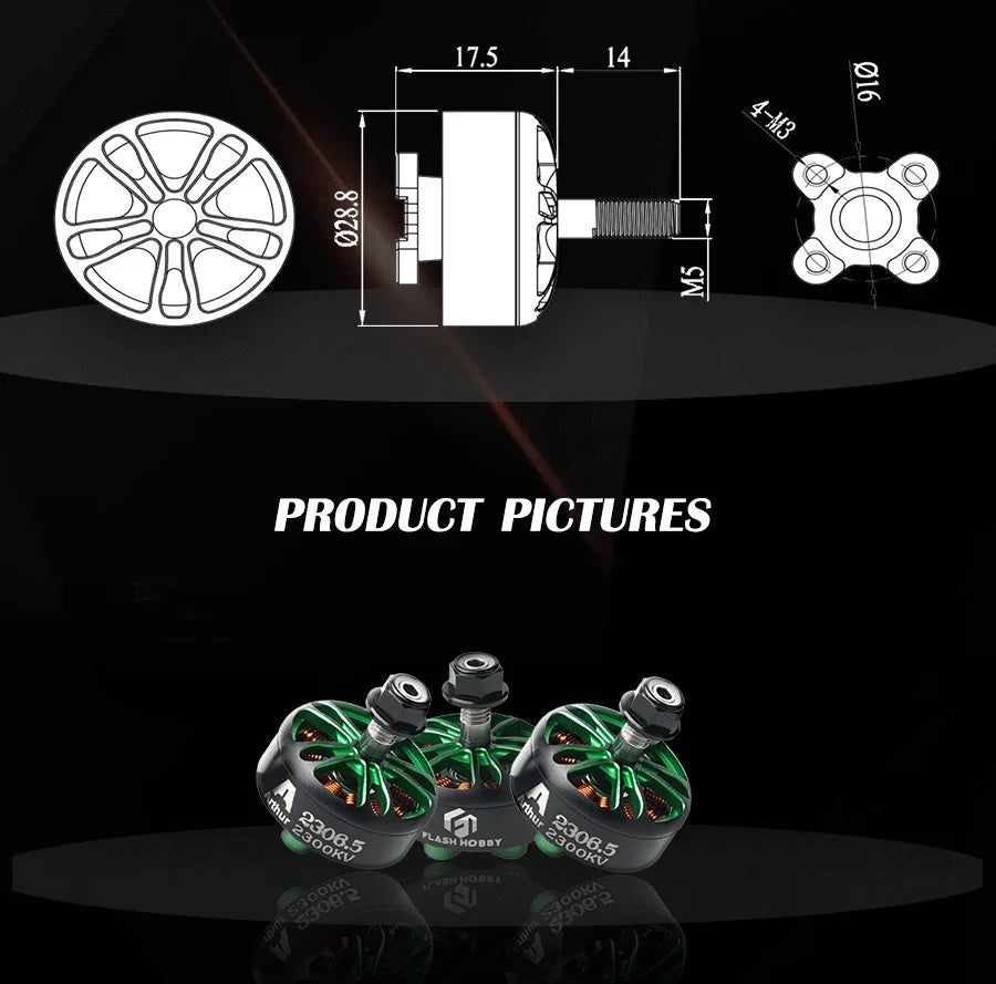 Flashhobby A2306.5 1400KV 1900KV 2300KV 2550KV 6S/4S FPV Brushless Motor for FPV Racing Freestyle Long Range 5inch Drones 13 A2306.5 1400KV 1900KV 2300KV 2550KV 6