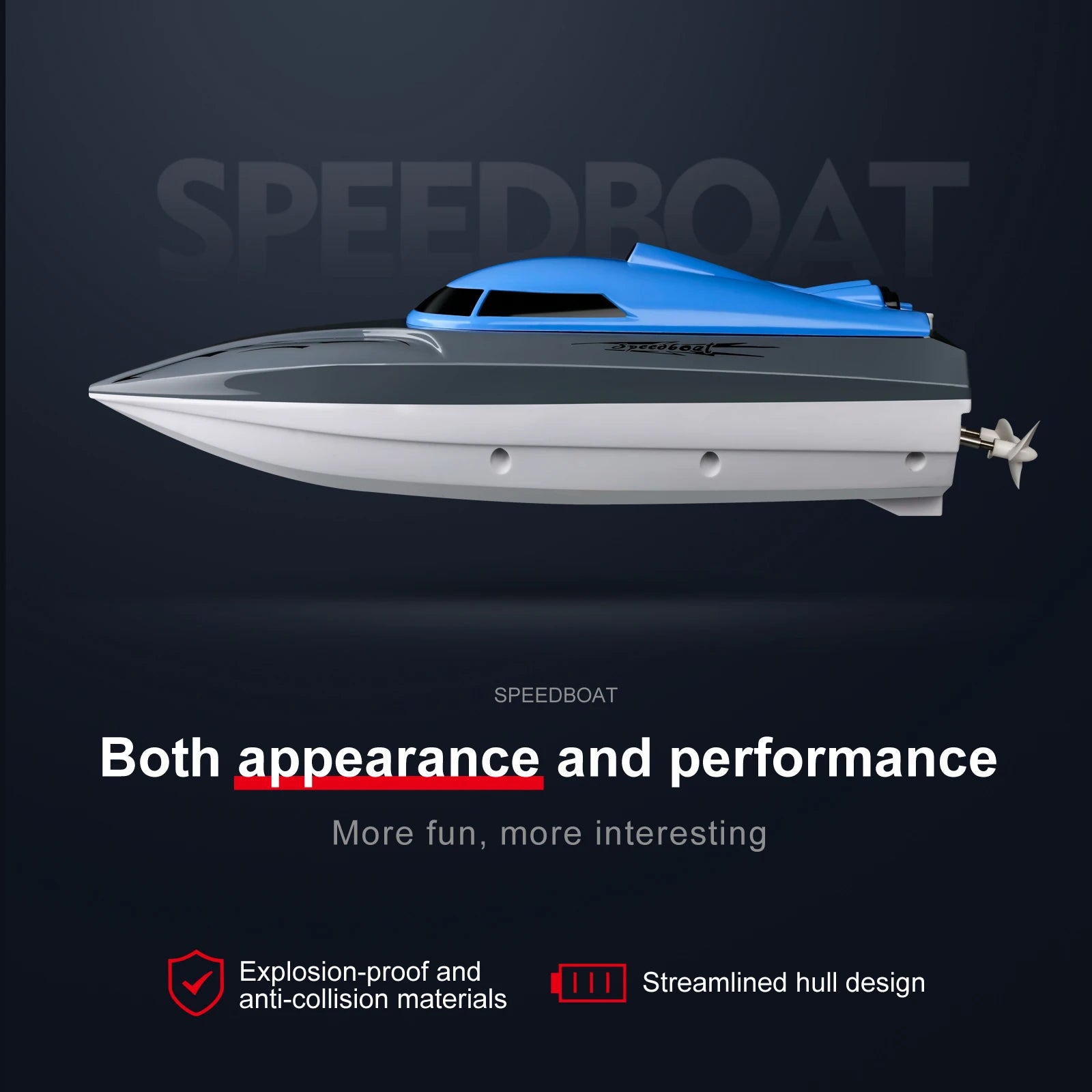 Rc Boat 2.4G High Speed 20km/h Remote Control Speed Boat Rechargeable Waterproof Anti-collision Protection Toys for Children 20 Rc Boat, GDFEDROAT 2239g2n6 SPEEDBOAT Both appearance and