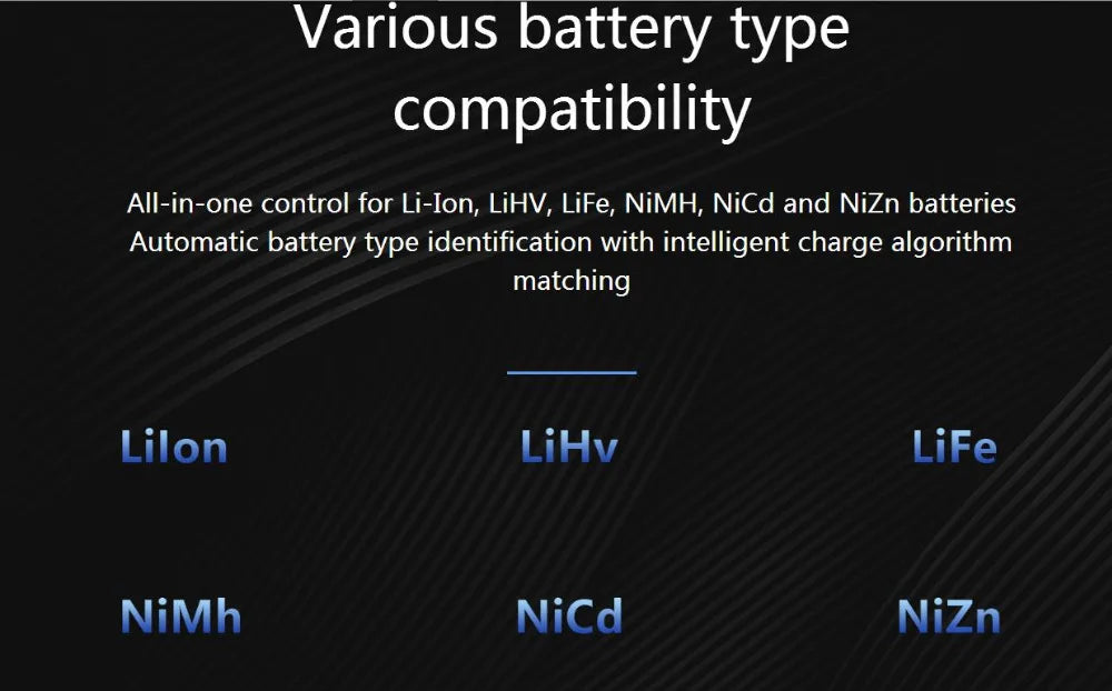ISDT N8 Charger, Various battery type compatibility AlI-in-one control for Li-Ion;