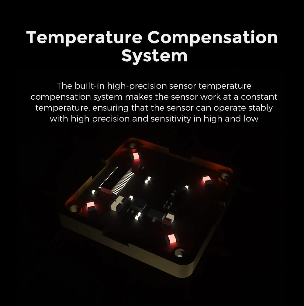 built-in high-precision sensor temperature compensation system makes the sensor work at a constant