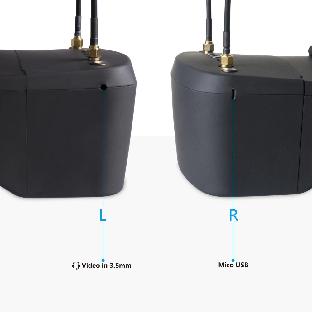 EV800D 5.8G 40CH FPV Goggles - 5 Inch 800*480 Video Headset HD DVR Diversity FPV Glasses With Battery For RC Model RC FPV Drone 20 EV800D 5.8G 40CH FPV Goggle, 5GHz, with RaceBand; Advanced auto-searching function and the working frequency show