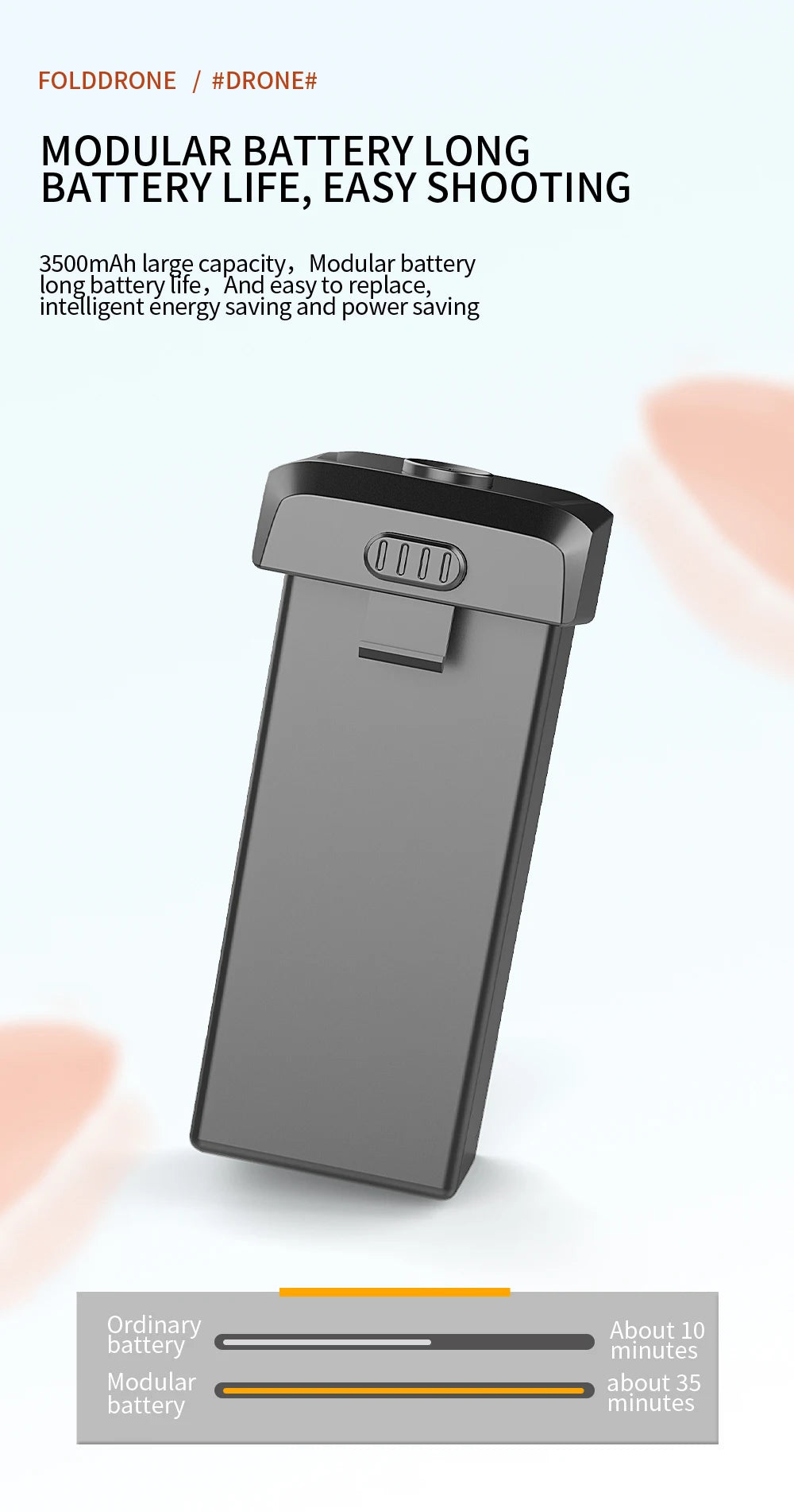 folddrone #drone# modular battery long battery life, easy