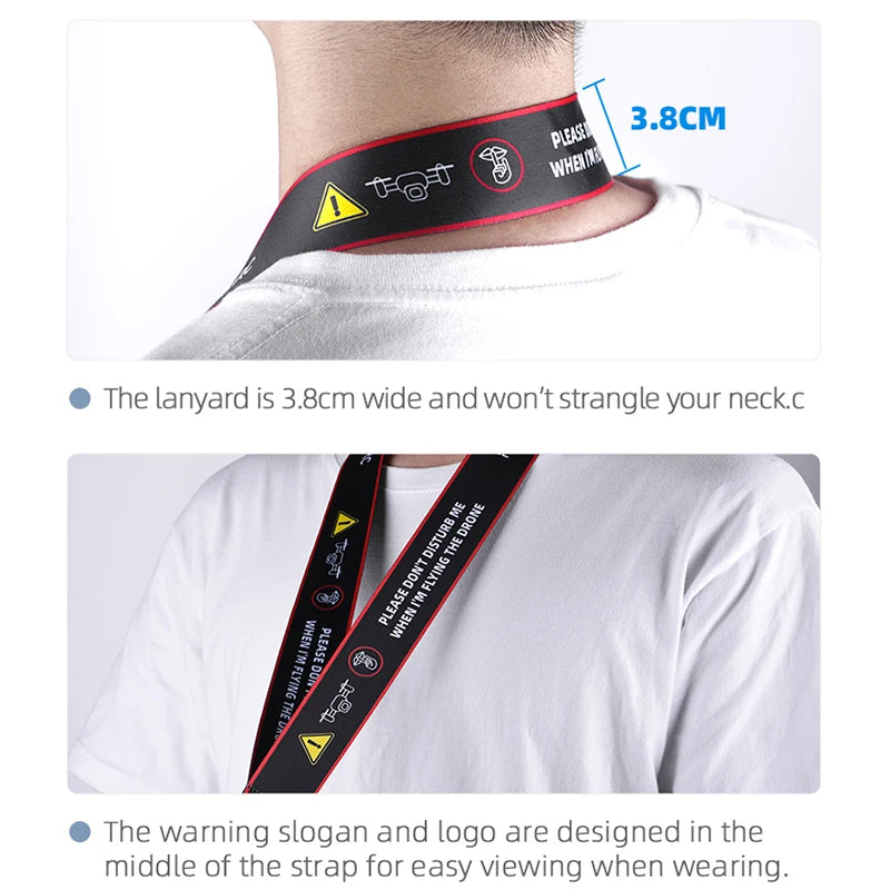 3.8CM The lanyard is 3.8cm wide and won't strangle