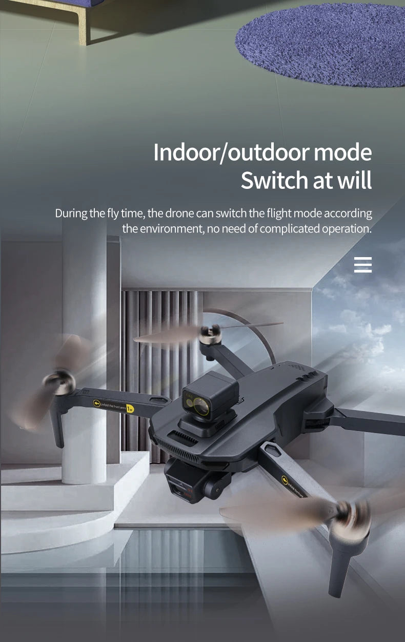 JJRC X23 drone, indoor/outdoor mode switch at will during the fly time .