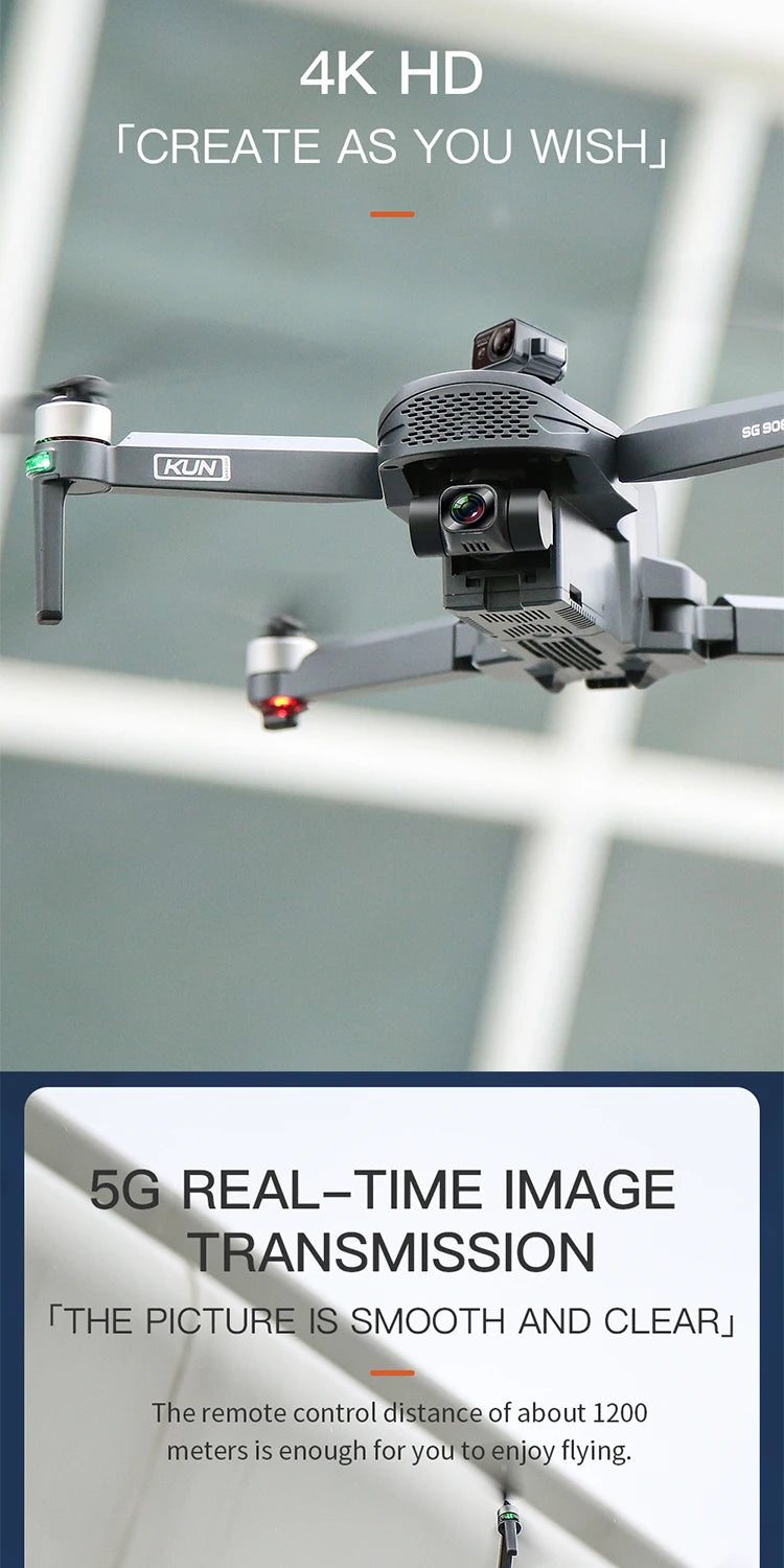 ZLL SG908 Pro - GPS Drone, remote control distance of about 1200 meters is enough for you to enjoy