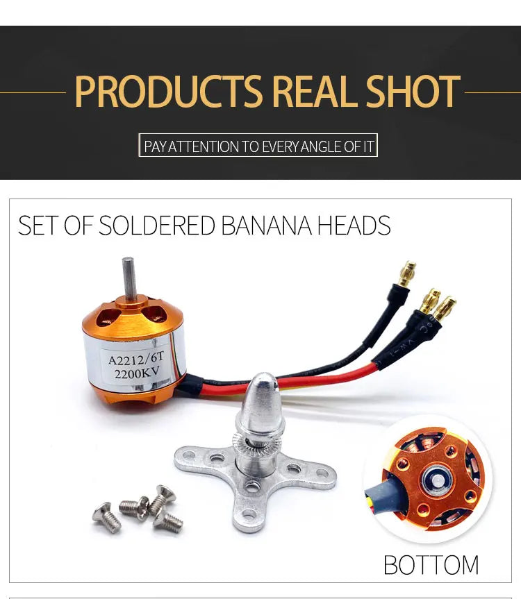 XXD A2212 930KV/1000KV/1400KV/2200KV/2700KV Brushless Motor for Quad rotor Multicopter and RC Aircraft 20 PRODUCTS REAL SHOT PAYATTENTION TO EVERYANGLE OFIT
