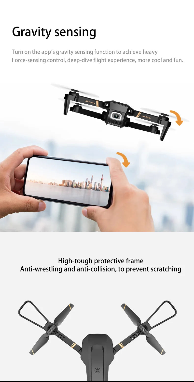 4DRC V4 Drone, app's gravity sensing function achieves heavy force-sen