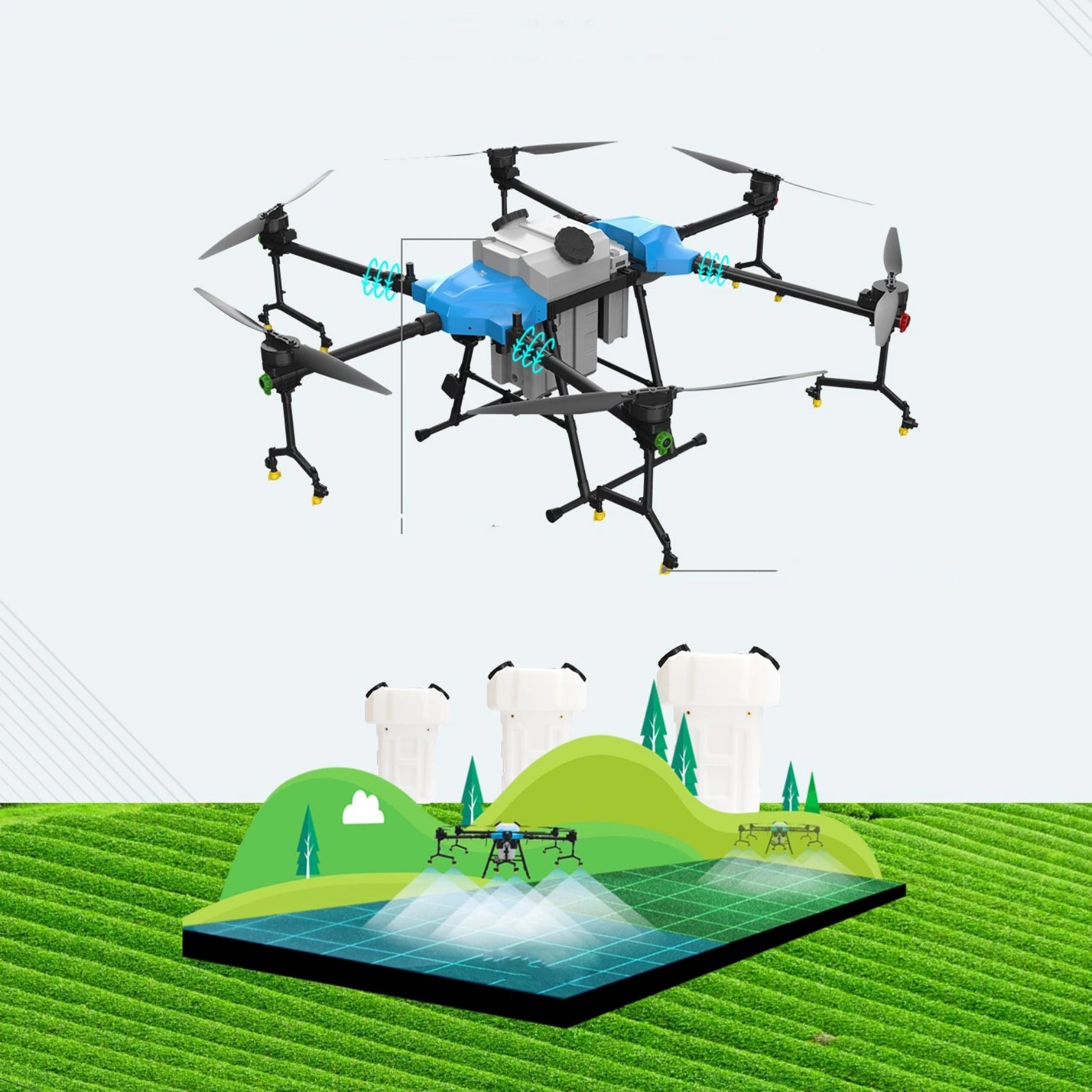 Yuanmu GF-30 30L Agriculture Drone - With Smart Battery Rtk Antenna Centimeter Positioning System 8 Yuanmu GF-30 30L Agriculture Drone, Yuanmu: Strive for the smart Agricultural more than 100 years
