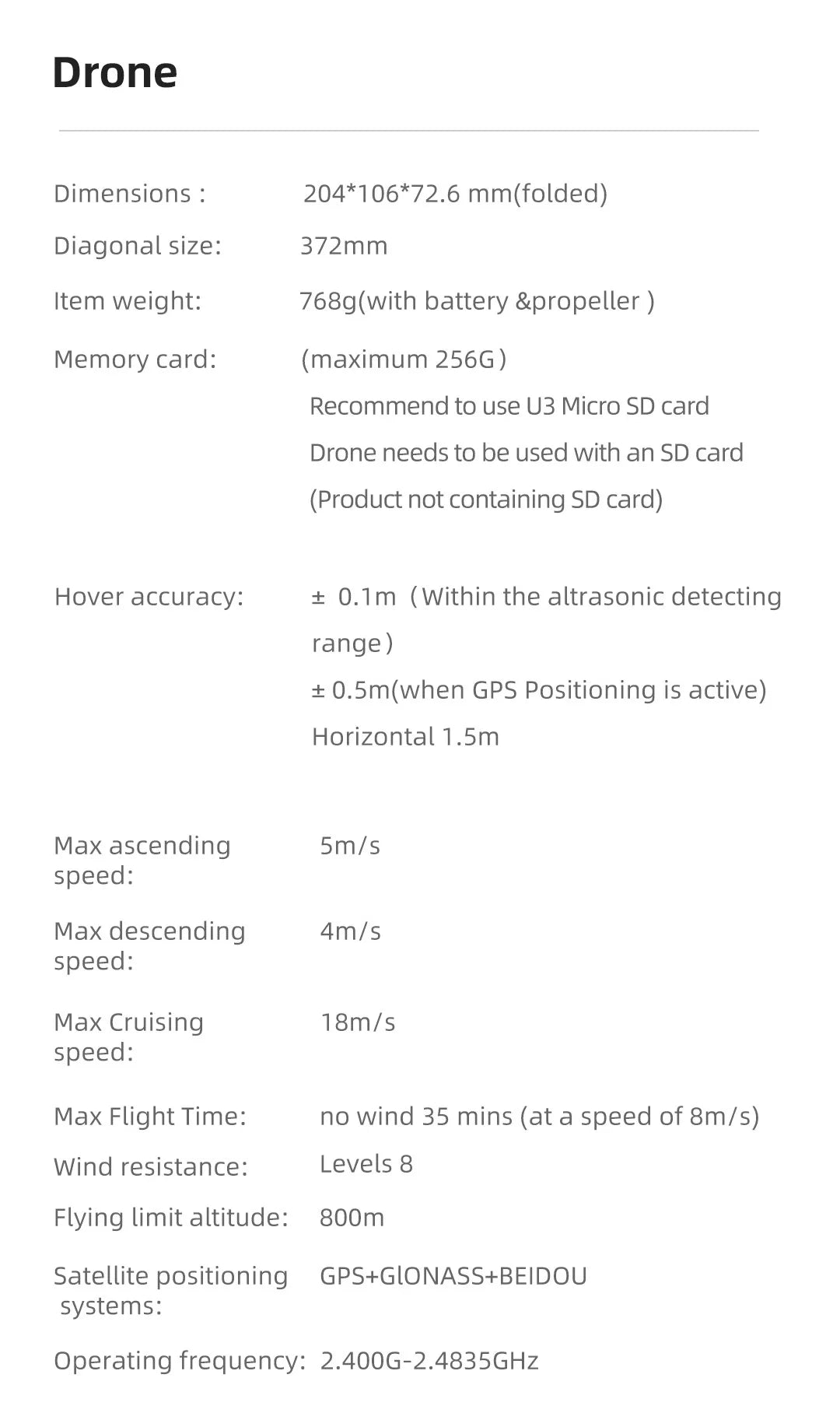 FIMI X8SE 2022 Camera Drone, Drone needs to be used with an SD card (maximum 2566) Hover